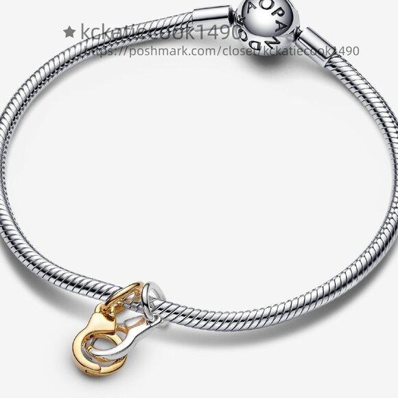 Pandora Openable & Splittable Handcuffs Dangle Charm - Picture 3 of 6